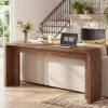 63" Solid Wood Console Table, Narrow Farmhouse Entryway & Sofa Table for Behind Couch or Hallway