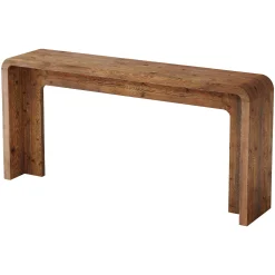 63" Solid Wood Console Table, Narrow Farmhouse Entryway & Sofa Table for Behind Couch or Hallway