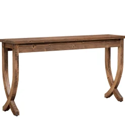 63" Solid Wood Console Table, Farmhouse Entryway Table for Living Room