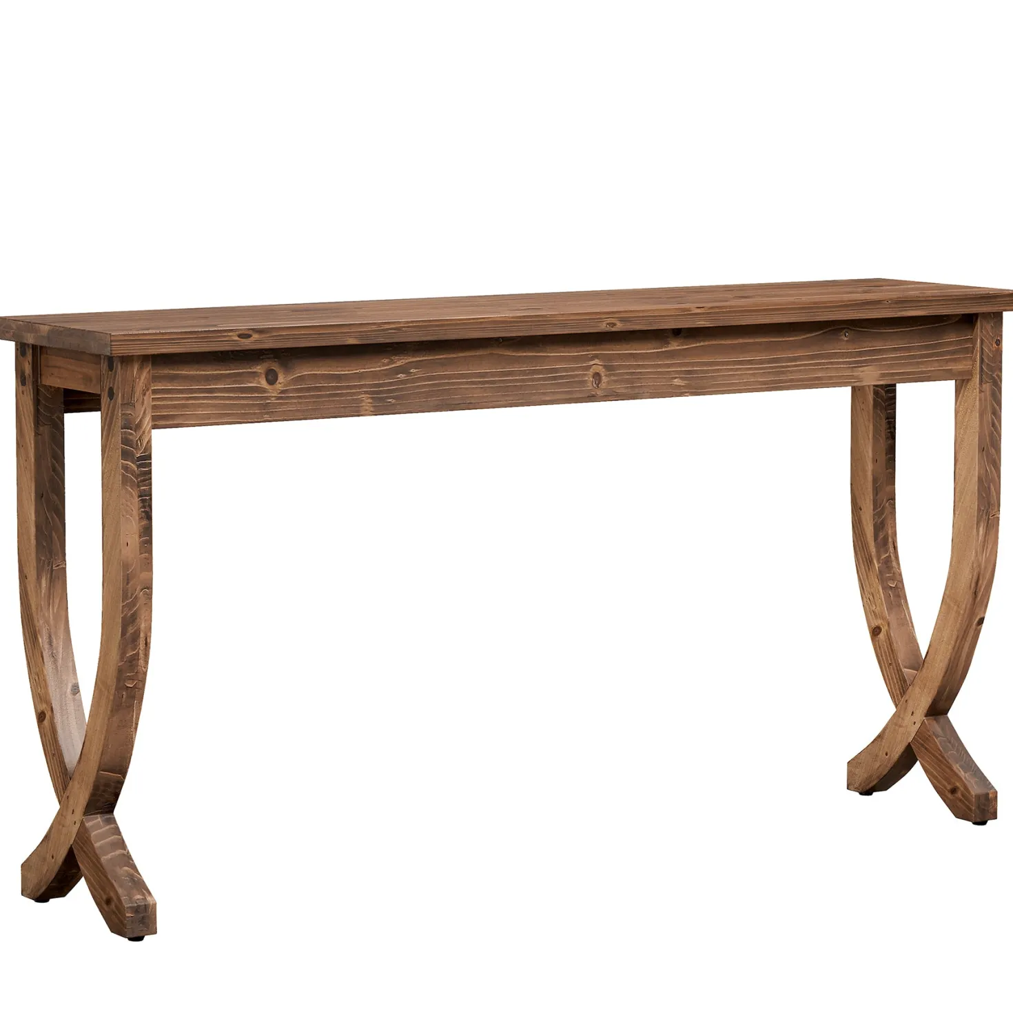 63" Solid Wood Console Table, Farmhouse Entryway Table for Living Room