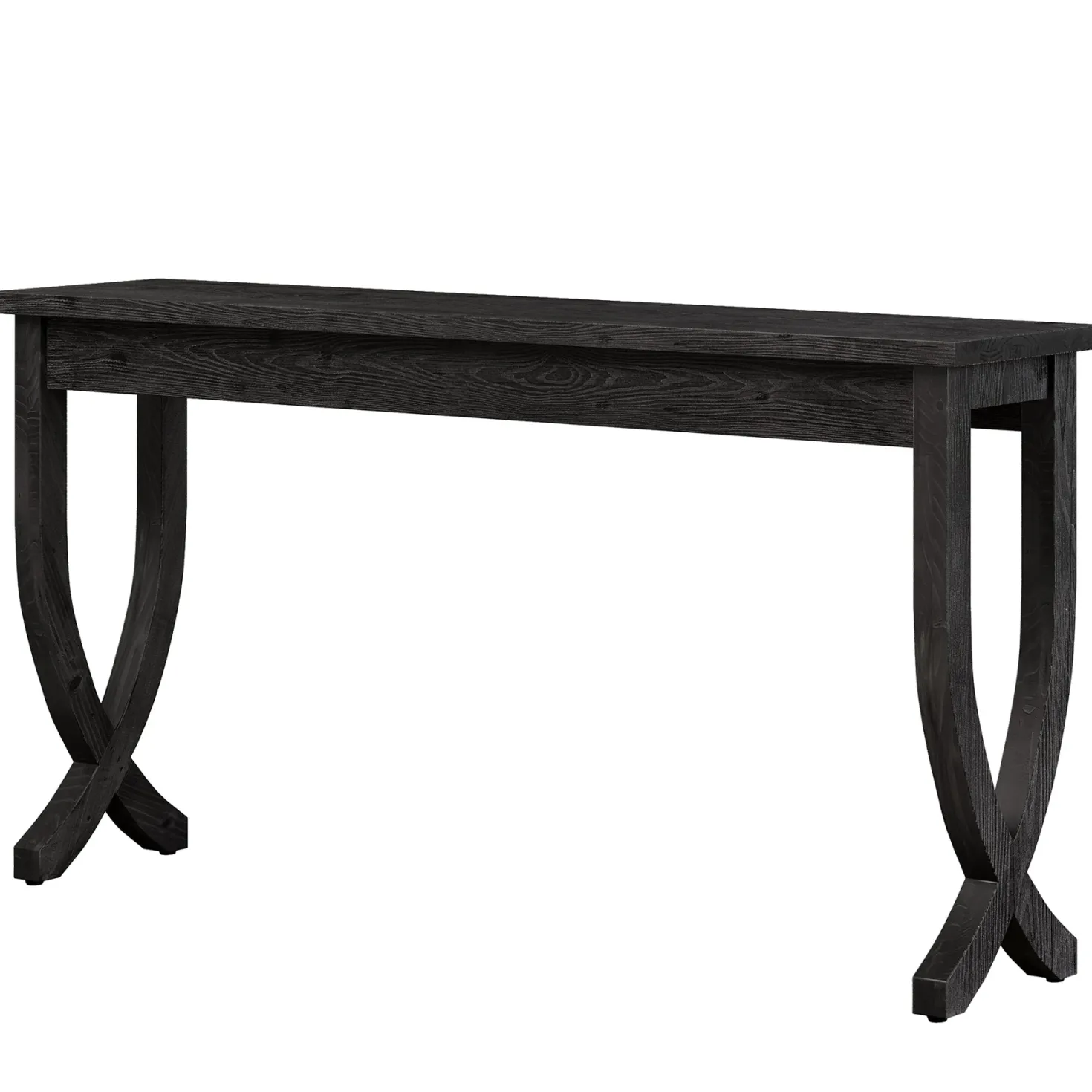 63" Solid Wood Console Table, Farmhouse Entryway Table for Living Room