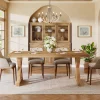 63" Solid Wood Dining Table, Rectangular Kitchen Table for 4-6