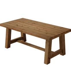 63" Solid Wood Dining Table, Rectangular Kitchen Table for 4-6 People
