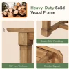63" Solid Wood Dining Table for 4–6, Farmhouse Rectangular Kitchen Table with Heavy-Duty Legs & Crossbar Support