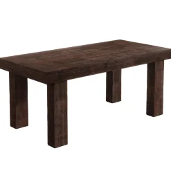 63" Solid Wood Dining Table, Farmhouse Kitchen Table with Heavy Duty Legs for 4-6
