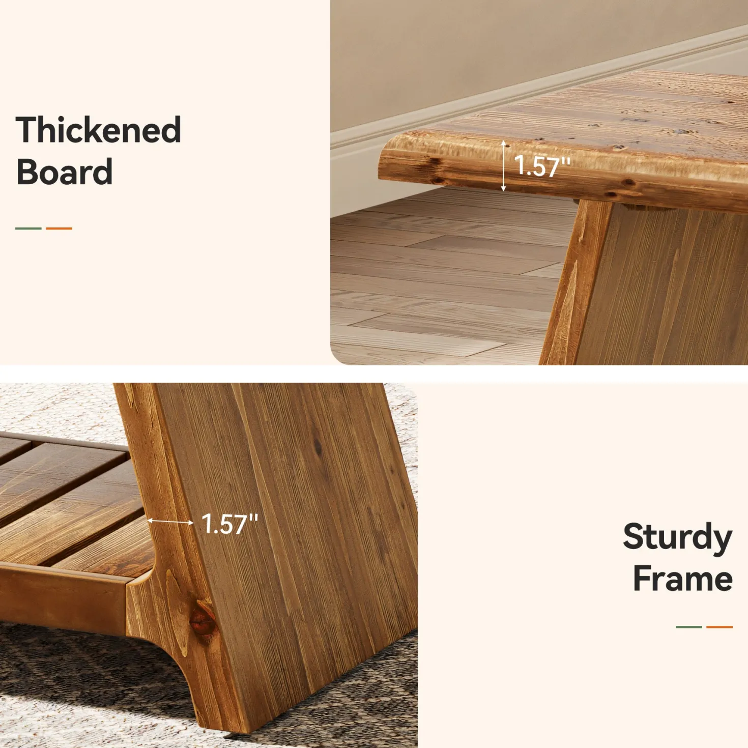 63" Solid Wood Entryway Bench, Narrow Shoe Bench Seat with Storage