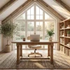 63" Solid Wood Executive Desk, Heavy-Duty Office Computer Desk with Thick Top & Sturdy Legs