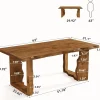 63" Solid Wood Live Edge Executive Desk, Rustic Farmhouse Computer Desk for Home Office or Studio Workspace