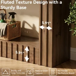 63" Solid Wood Sofa Table, Rustic Console Table with Open Shelf for Entryway, Hallway, or Behind Couch