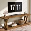 63" Solid Wood TV Stand, Farmhouse Entertainment Center for TVs Up to 75-Inch