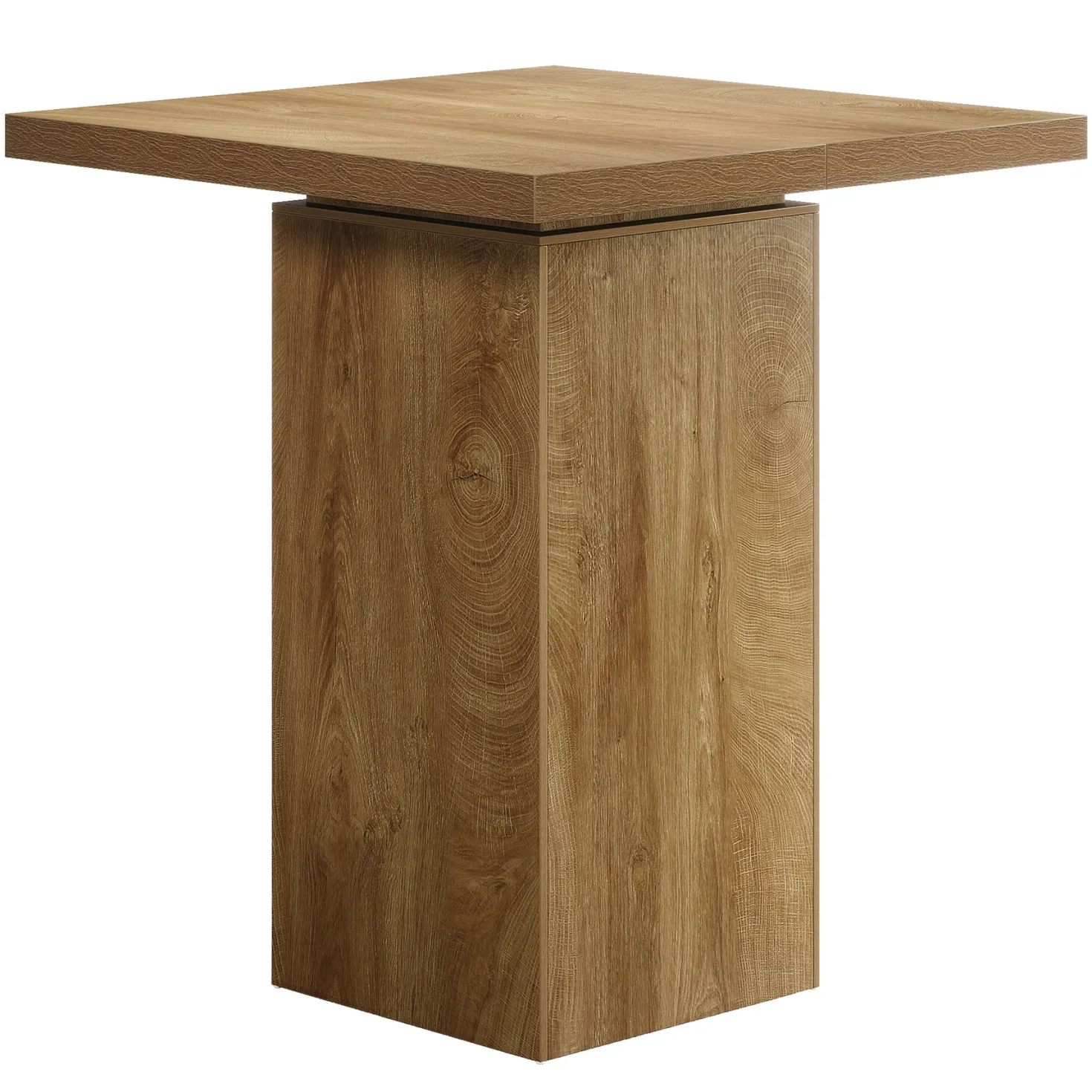 39.4" Square Bar Table, High Top Bistro Pub Cocktail Table Dining Table