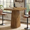 31.5" Square Bar Table, Industrial Counter Height Pub Cocktail Unit Dining Table