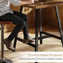 31" Square Bar Table, Small High Top Pub Table Dining Table with Thickened Top