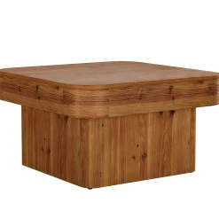 31.5" Square Coffee Table, Farmhouse Solid Wood Center Table