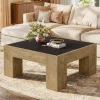 31.5" Square Coffee Tables, Farmhouse Center Table with Sturdy Legs