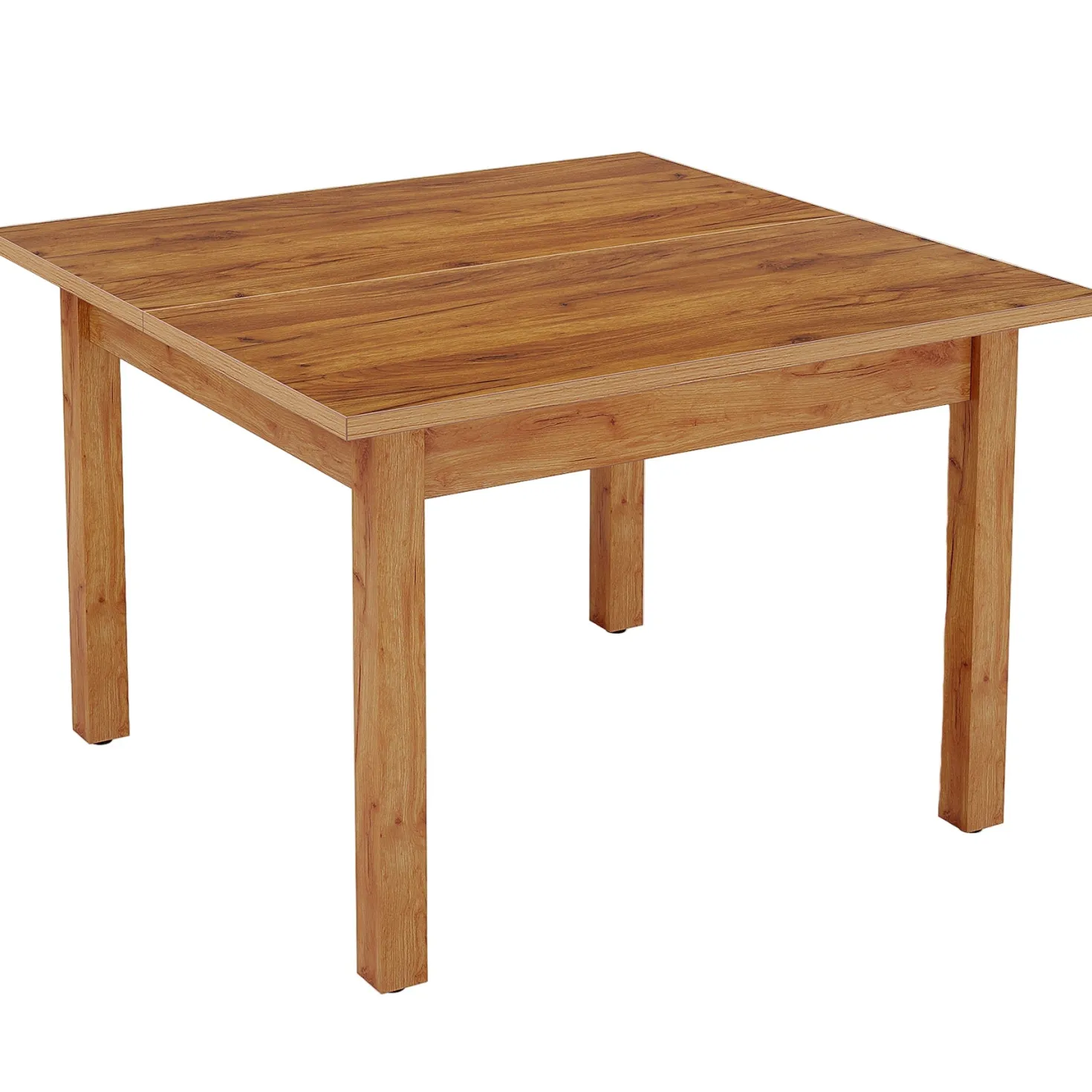 39.4" Square Dining Table Kitchen Table with Solid Wood Legs for 4