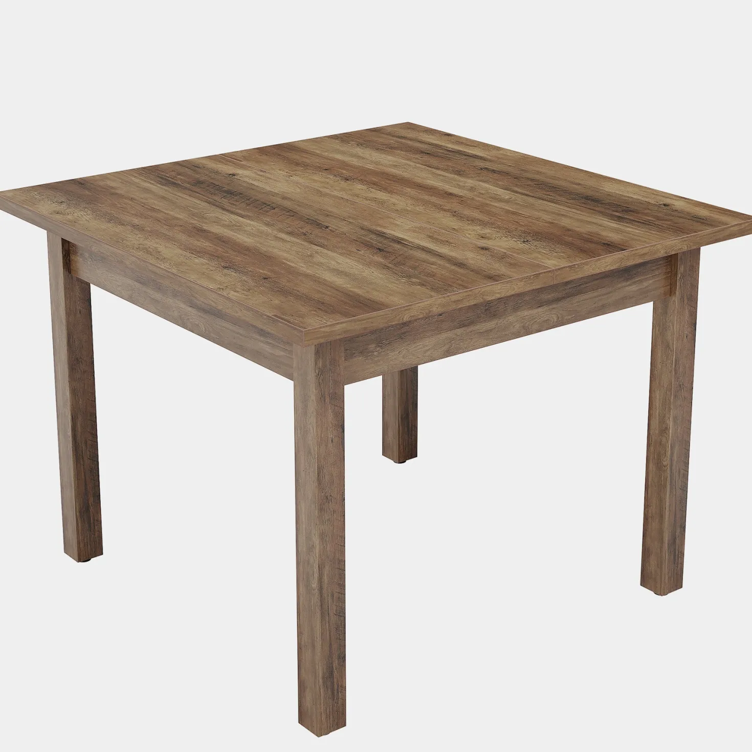 39.4" Square Dining Table Kitchen Table with Solid Wood Legs for 4