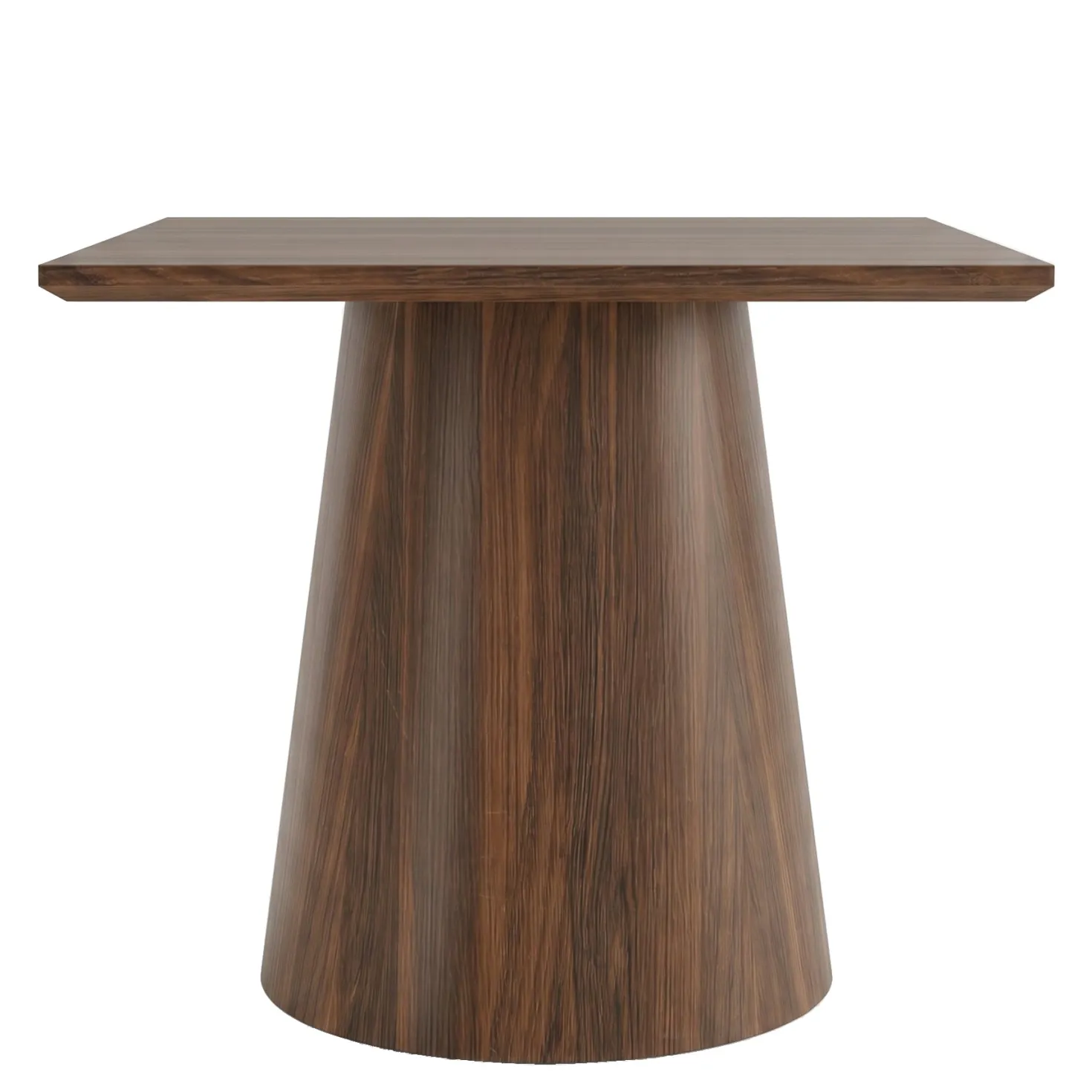 31.5" Square Dining Table, Mid-Century Modern Kitchen Table with Pedestal Base