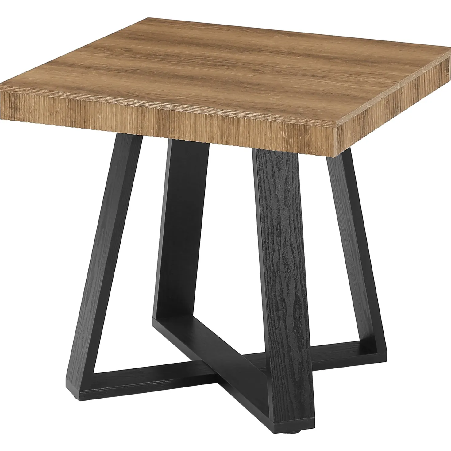 31.5" Square Dining Table, Small Kitchen Table with Fluted Edge for 4