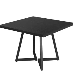 31.5" Square Dining Table, Wood Kitchen Table with Metal Legs for 4