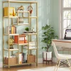 71" Tall Bookshelf, Modern 11-Tier Bookcase Display Shelf
