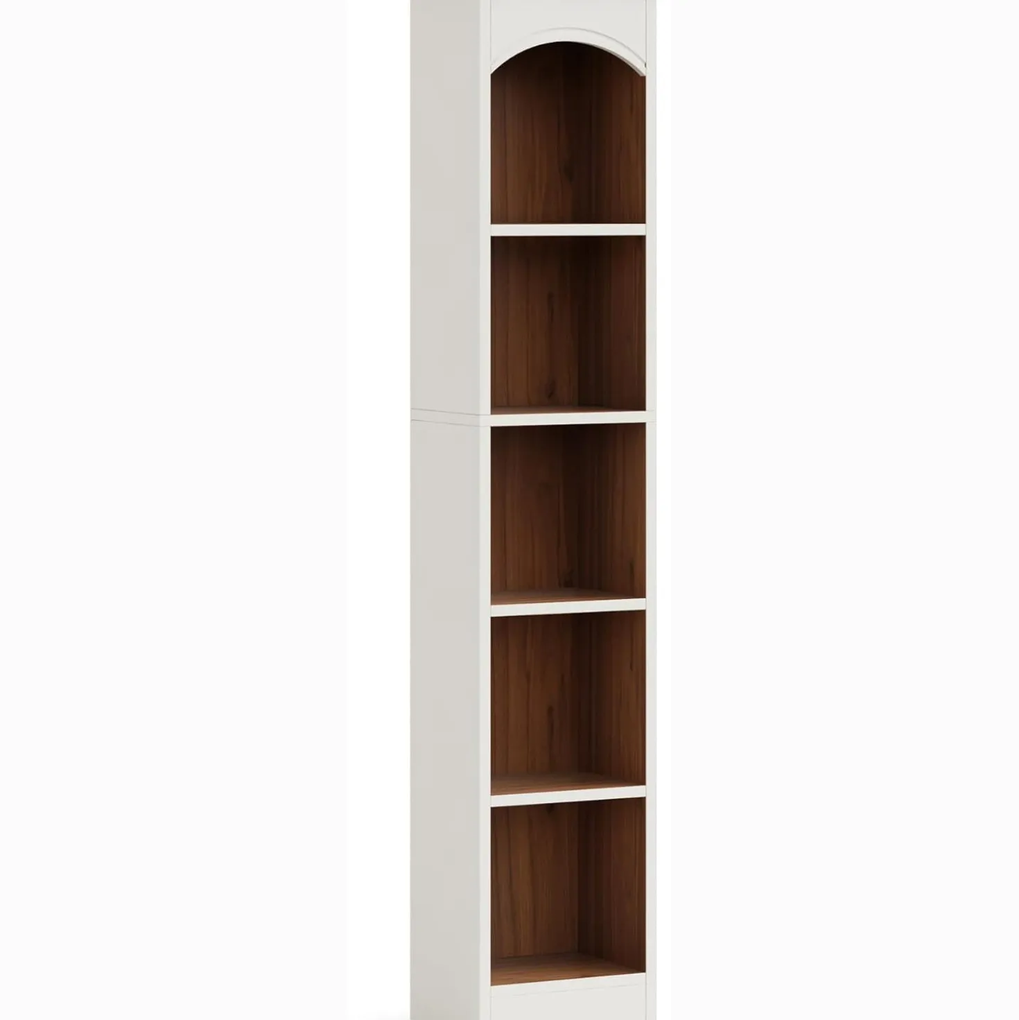 70.9" Tall Narrow Bookcase with 5-Tier Storage, Modern Cube Bookshelf