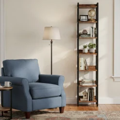 78.7” Tall Narrow Bookshelf, Slim Display Shelf for Home Office & Small Areas