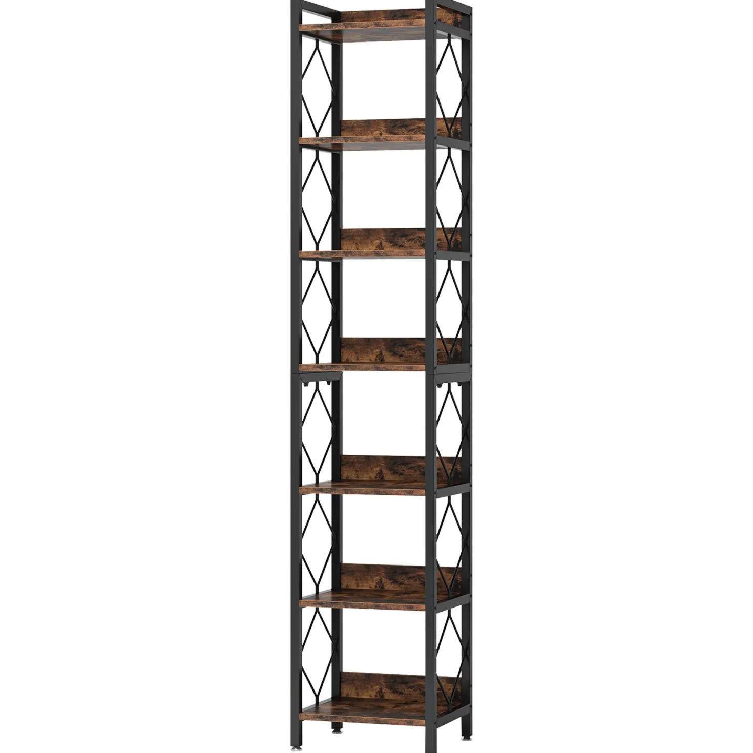 78.7” Tall Narrow Bookshelf, Slim Display Shelf for Home Office & Small Areas