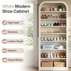 74” Tall Shoe Rack, 8-Tier Freestanding Shoe Cabinet Organizer for Entryway