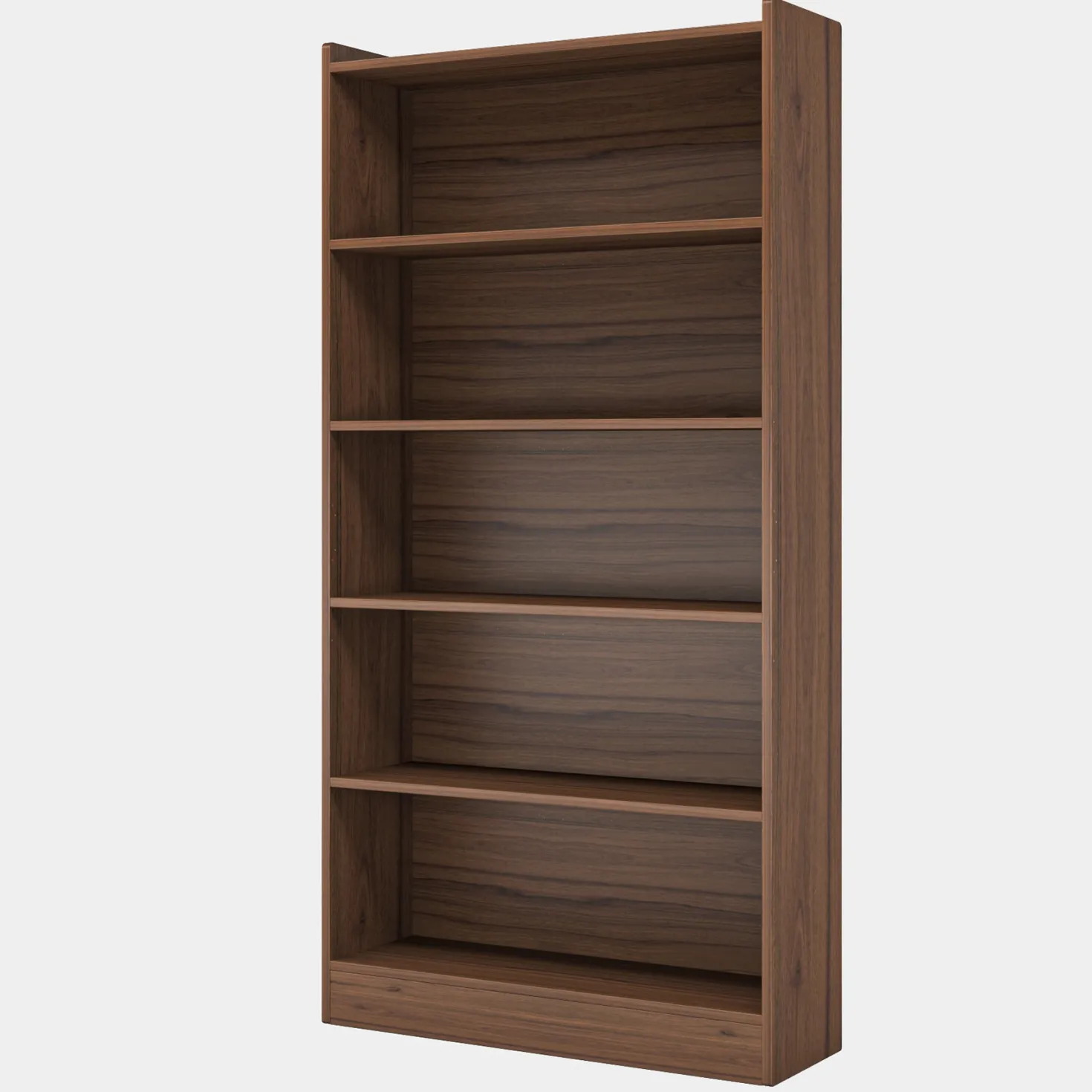 72" Tall Wood Bookcase, 5-Tier Bookshelf Open Shelves