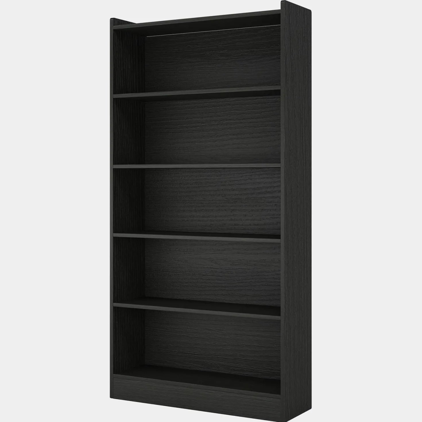 72" Tall Wood Bookcase, 5-Tier Bookshelf Open Shelves