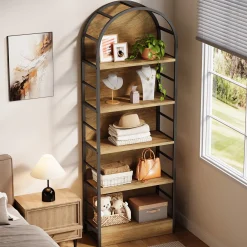 5 Tier Arched Bookcase, 70.8