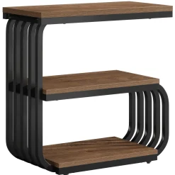 3 Tier End Table, Vintage Side or Bedside Stand for Living Room