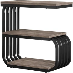 3 Tier End Table, Vintage Side or Bedside Stand for Living Room