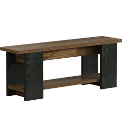 63" TV Stand Console, Farmhouse Entertainment Center with Open Shelves for 55-75-Inch TVs