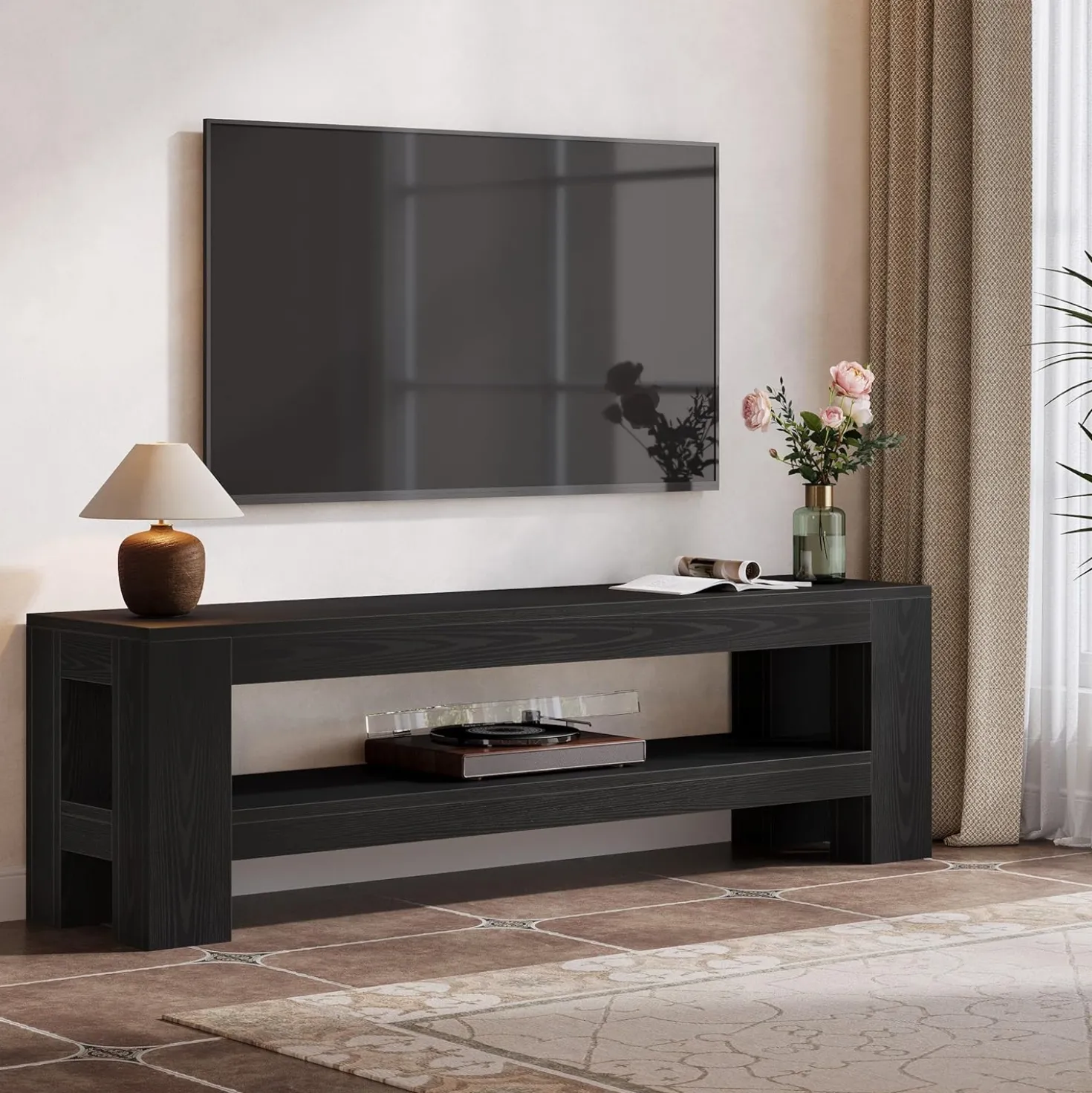 59" TV Stand, Entertainment Center Television Stand for 55/60/65/75-Inch TVs
