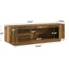 70.9" TV Stand, Entertainment Center with LED Light Strip for 65/70/75/80" TVs