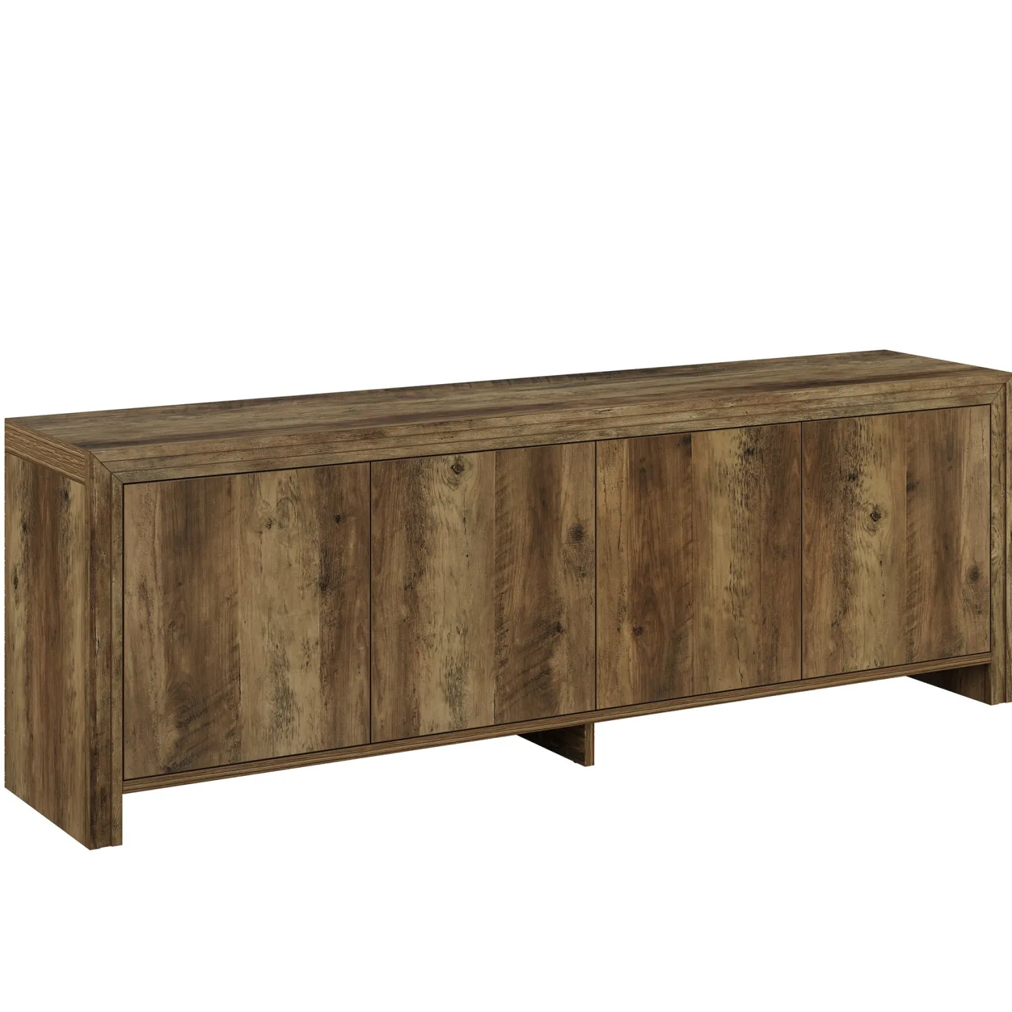 63" TV Stand, Entertainment Center with Storage Cabinet for TVs Up to 70"
