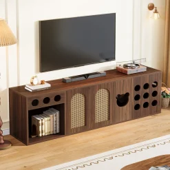 70.9" TV Stand, Extra Large Console Cabinet Entertainment Center