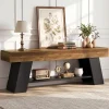 63" TV Stand for 55/65/70 Inch TVs, Industrial Media Console with Open Storage Shelf