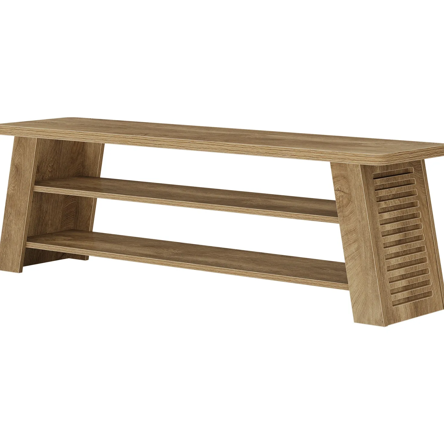 47" TV Stand for 60" TVs, 3-Tier Entertainment Media Center with Storage Shelves