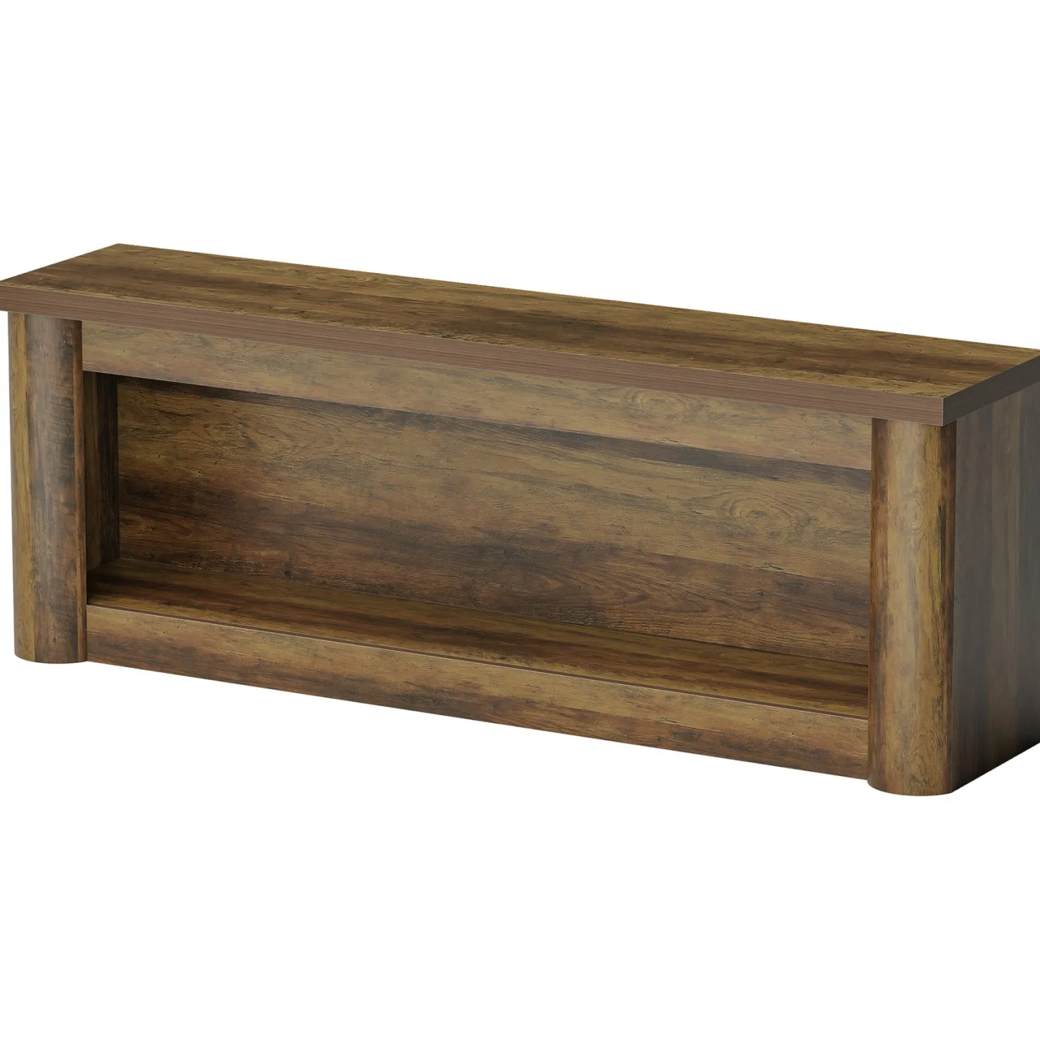 63" TV Stand for TVs up to 75", Entertainment Center with Open Storage for Living Room