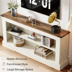 63" Tv Stand, Modern Entertainment Center Media Console For 75" Tv