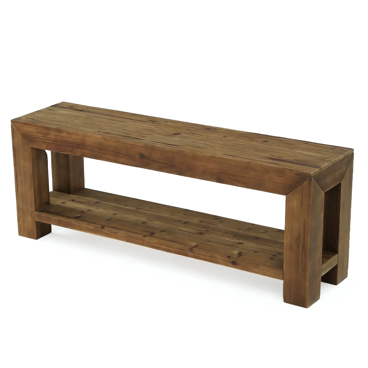 63" TV Stand, TV Console Entertainment Center with 2-Tier Shelves for TVs up to 75"