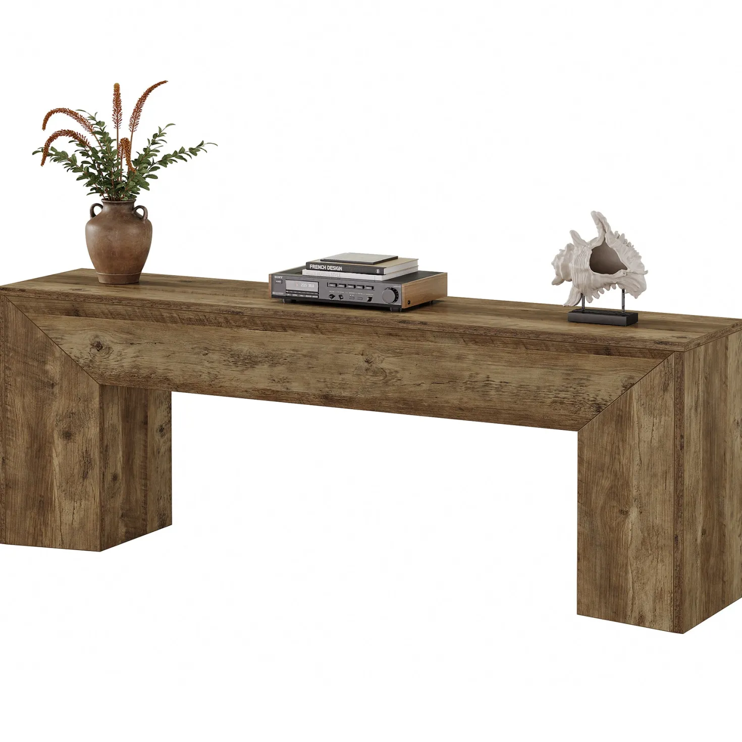 63" TV Stand with Hidden Metal Frame, Low Media Console Table for Living Room and Bedroom