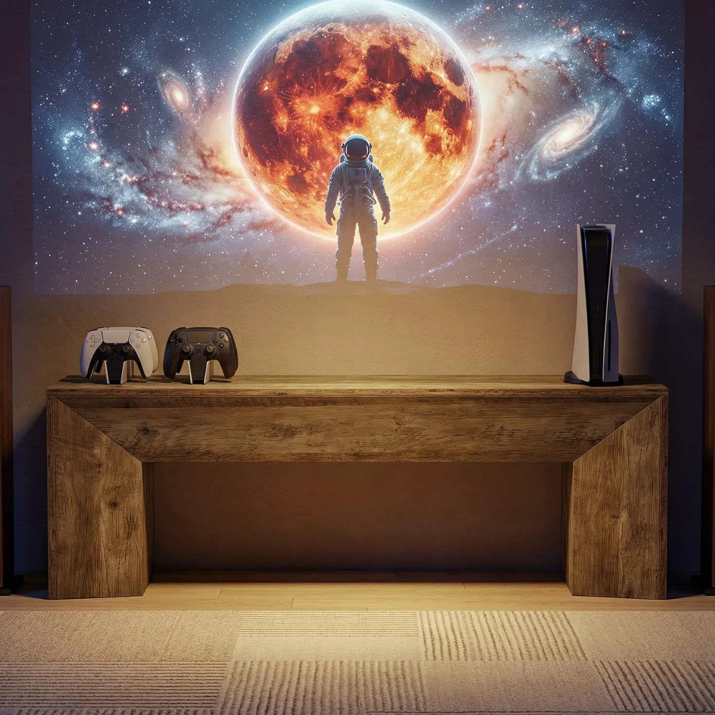 63" TV Stand with Hidden Metal Frame, Low Media Console Table for Living Room and Bedroom