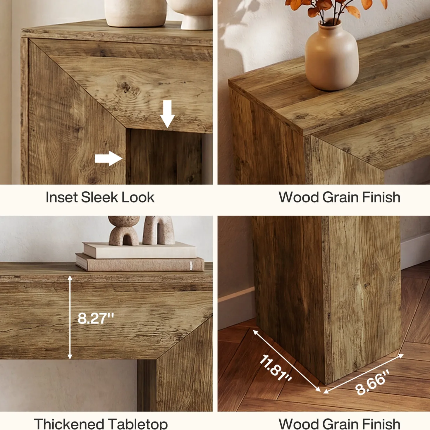 63" TV Stand with Hidden Metal Frame, Low Media Console Table for Living Room and Bedroom