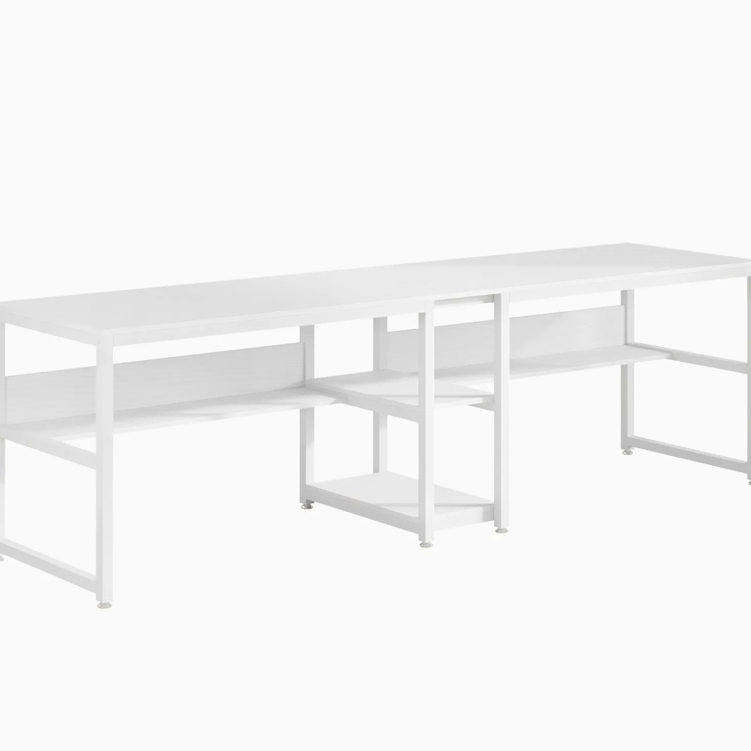 78.7" Two Person Desk, Computer Desk Double Workstation with Shelves