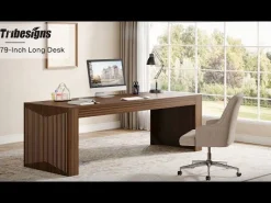 79" Two Person Desk, Double Computer Desk for Home Office