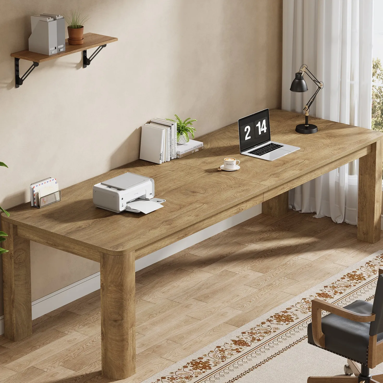 78.74" Two Person Desk, Double Computer Desk Writing Table for Home Office